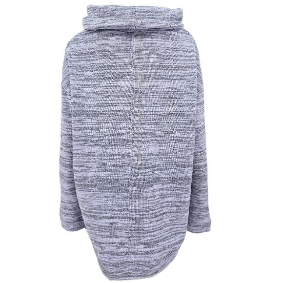 Anthropologie Saturday Sunday Cowl Neck Fleece Pullover Sweater Purple L - Picture 2 of 5